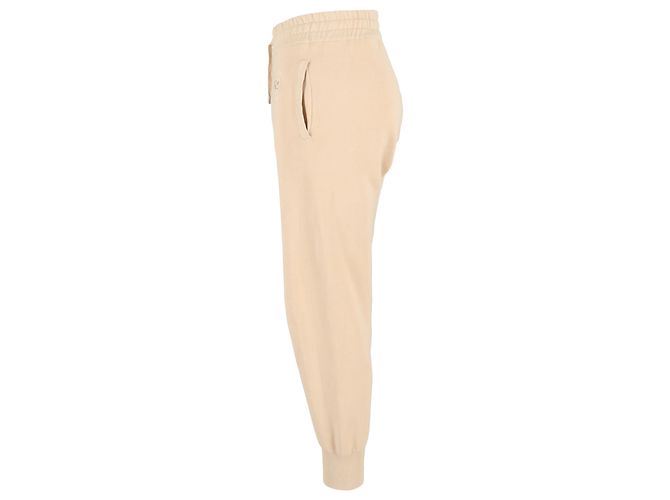 Pantalones de chándal de algodón nude con logo bordado Sandro Paris Castaño Carne - vista 2