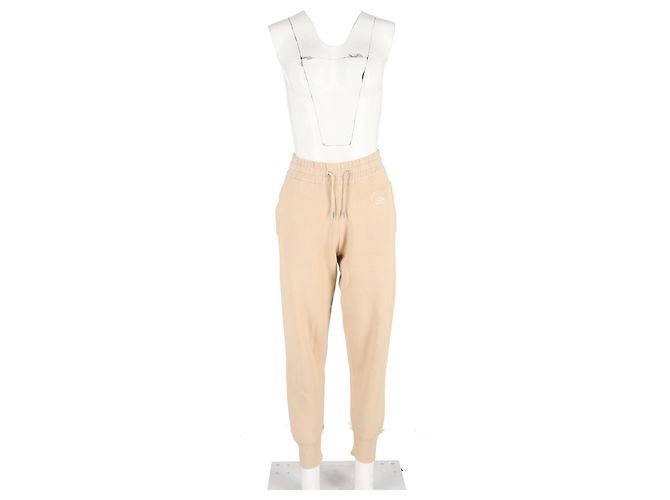 Pantalones de chándal de algodón nude con logo bordado Sandro Paris Castaño Carne - vista 4