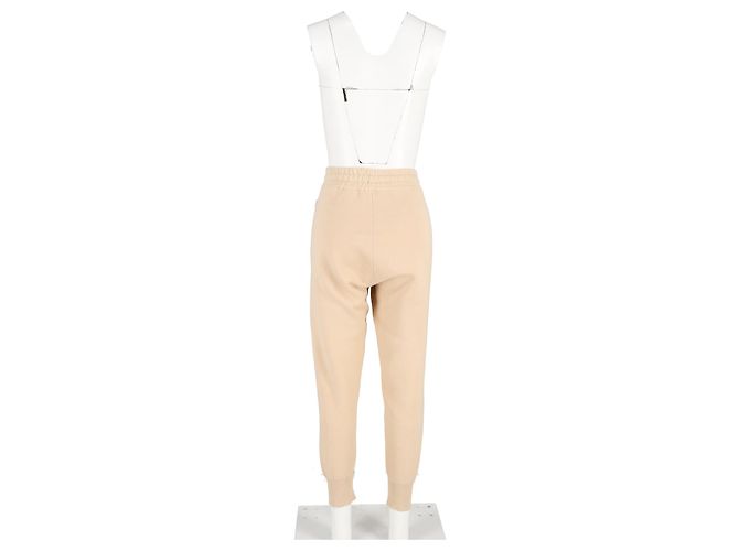 Pantalones de chándal de algodón nude con logo bordado Sandro Paris Castaño Carne - vista 6