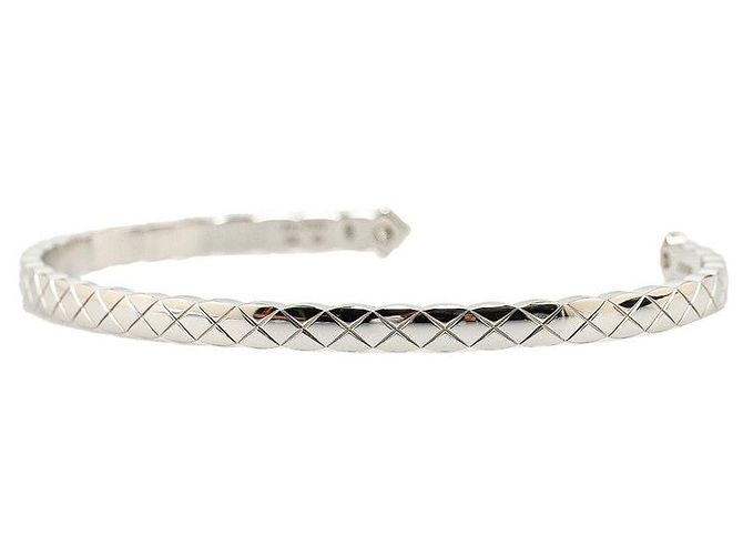 Bracciale Chanel Matelassé Coco Crush in oro bianco - vista 2