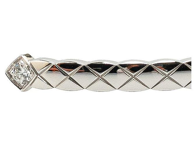 Bracciale Chanel Matelassé Coco Crush in oro bianco - vista 4