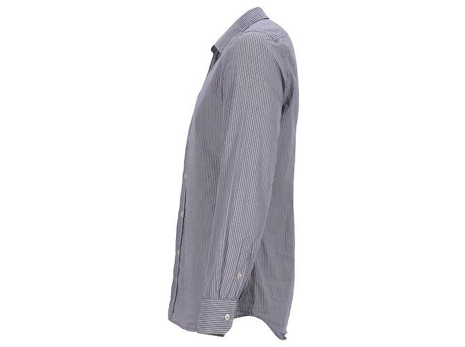 Camicia a Righe Prada in Cotone Grigio - vista 2