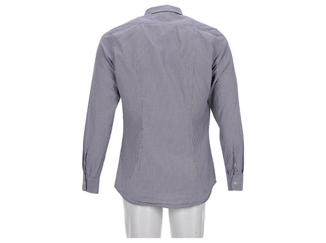 Camicia a Righe Prada in Cotone Grigio - vista 8
