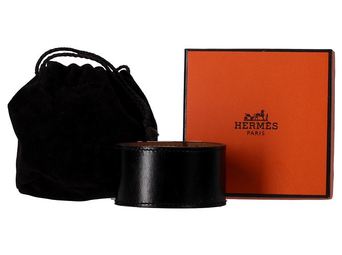 Bracciale Kelly Dog di Hermès in pelle nera Nero - vista 11