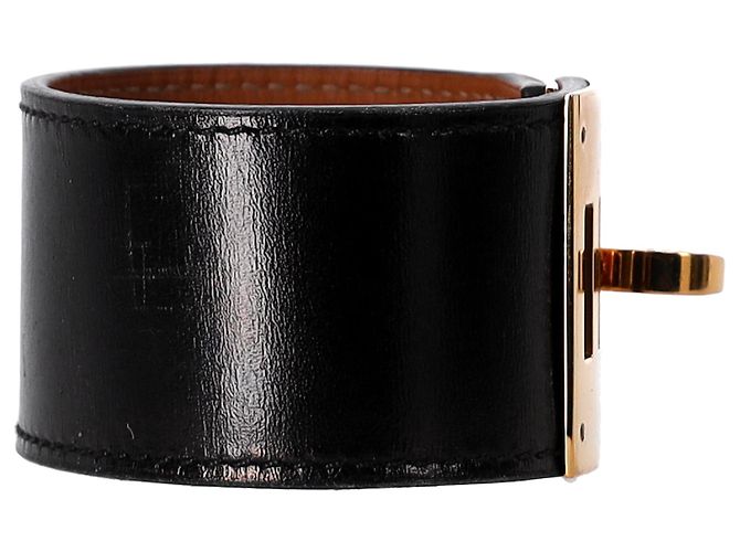 Bracciale Kelly Dog di Hermès in pelle nera Nero - vista 3