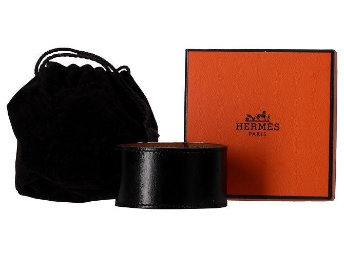 Bracciale Kelly Dog di Hermès in pelle nera Nero - vista 4