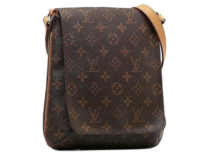 Borsa a spalla lunga Musette Salsa Monogram Louis Vuitton in pelle PVC marrone - vista 2