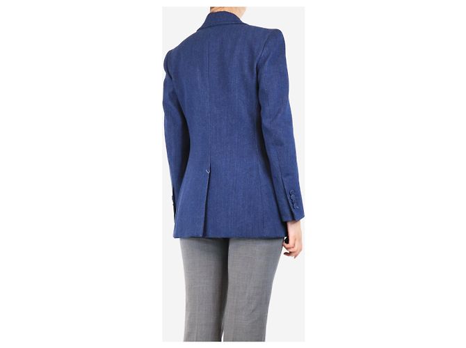 Gabriela Hearst Blauer Denim-Ein-Knopf-Blazer - Größe UK 8 - Ansicht 2