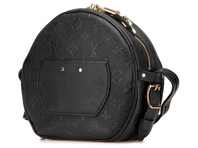 Borsa a spalla Louis Vuitton Monogram Empreinte Boite Chapeau Souple MM M45649 Nero - vista 2