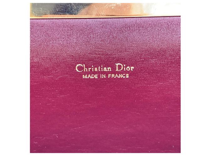 Diorissimo Dior Clutch in tela Christian Vintage Burgundy Logo issimo - vista 5