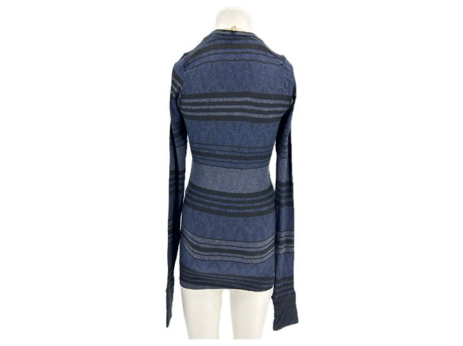 Abito mini a righe Isabel Marant Etoile Blu Navy Nero - vista 2