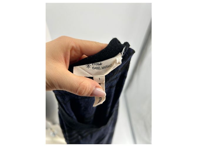 Abito mini a righe Isabel Marant Etoile Blu Navy Nero - vista 5