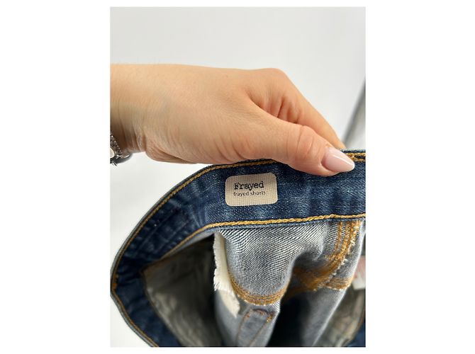 Mini shorts de mezclilla azul Adriano Goldschmied - vista 3
