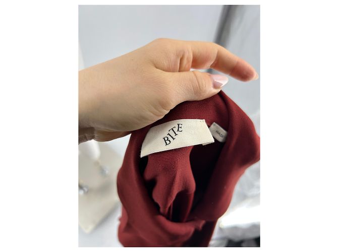 Autre Marque BITE Rotes langes Kleid aus Viskose Größe 8 UK - Ansicht 5