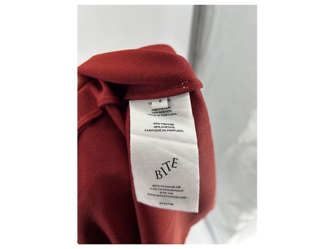 Autre Marque BITE Rotes langes Kleid aus Viskose Größe 8 UK - Ansicht 6