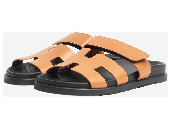 Hermès Sandali in pelle Chypre naturale - taglia EU 39 Marrone - vista 2