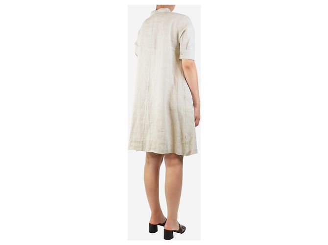 Loro Piana Salbeifarbenes Hemdkleid - Größe UK 10 - Ansicht 2