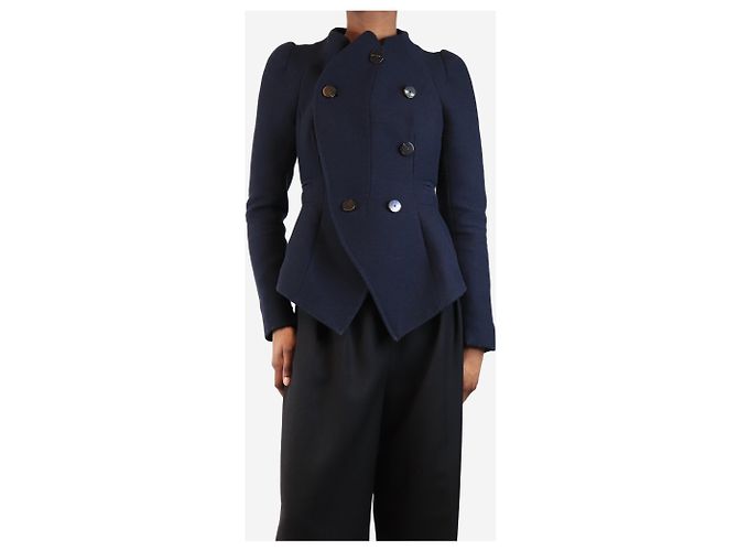 Carven Abrigo azul marino de doble botonadura - talla UK 8 - vista 3