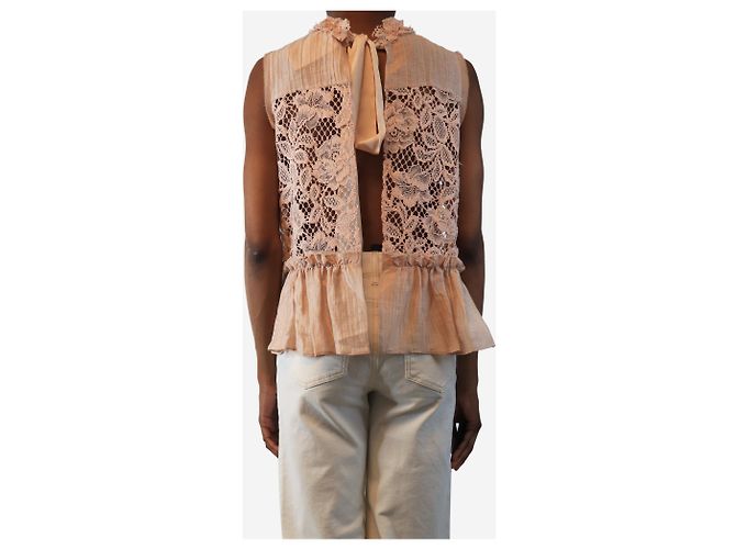 Alexis Top de encaje sin mangas rosa - talla XS - vista 2