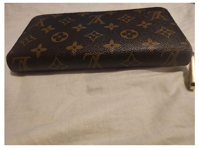 Cartera Louis Vuitton Zippy de piel marrón Castaño - vista 12