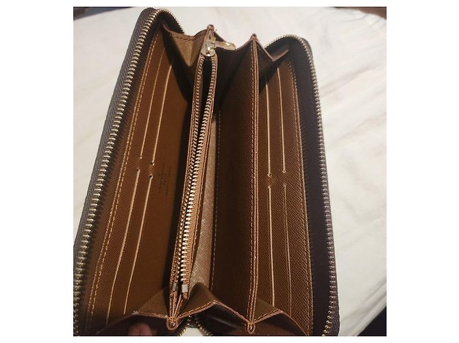 Cartera Louis Vuitton Zippy de piel marrón Castaño - vista 14