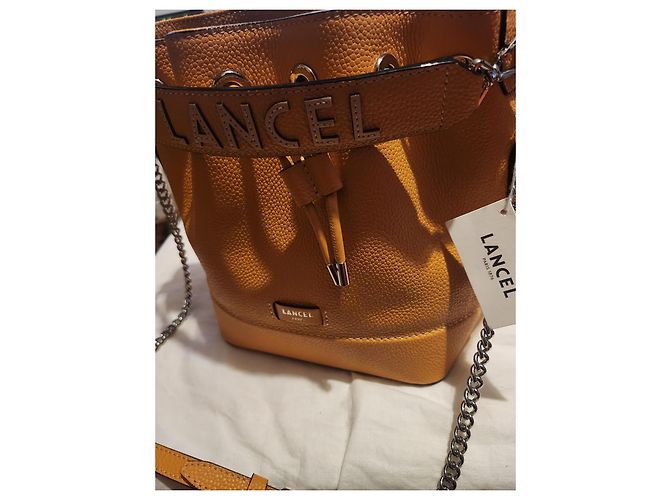 Borsa a mano Lancel in pelle gialla Giallo - vista 6