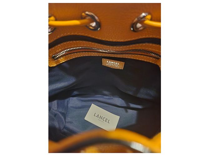 Borsa a mano Lancel in pelle gialla Giallo - vista 7