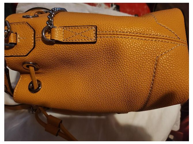 Borsa a mano Lancel in pelle gialla Giallo - vista 9