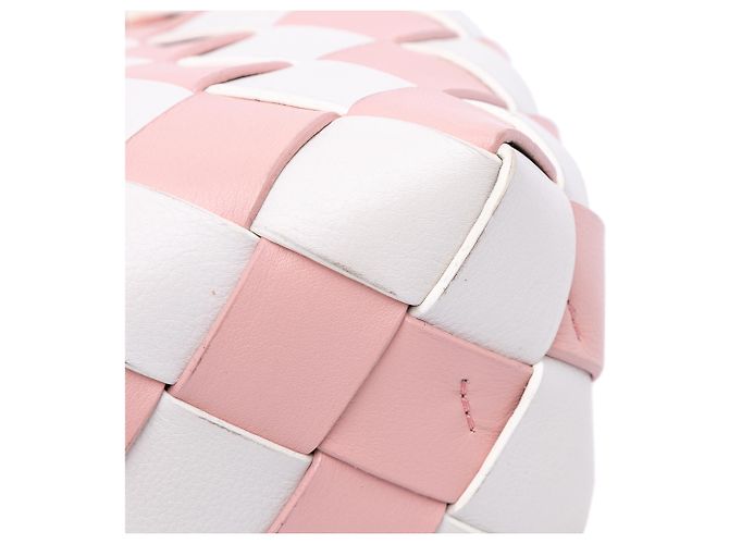 Borsa a cesta mini in pelle intrecciata a quadretti rosa LOEWE - vista 6
