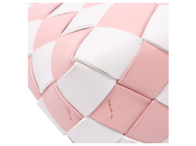 Borsa a cesta mini in pelle intrecciata a quadretti rosa LOEWE - vista 7
