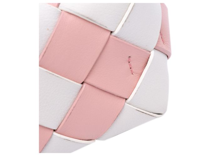 Borsa a cesta mini in pelle intrecciata a quadretti rosa LOEWE - vista 8