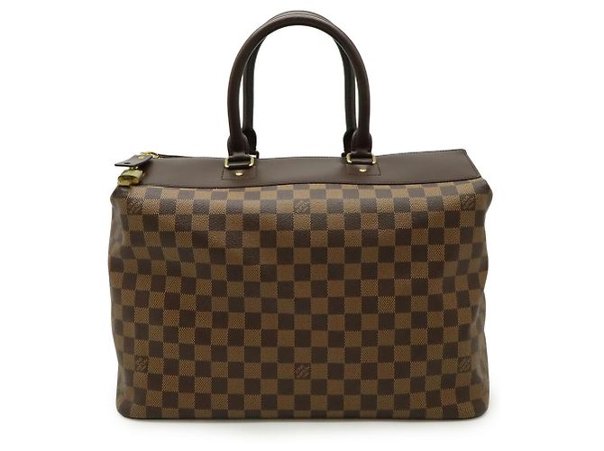 Borsa Boston Damier Greenwich PM Louis Vuitton Marrone - vista 2
