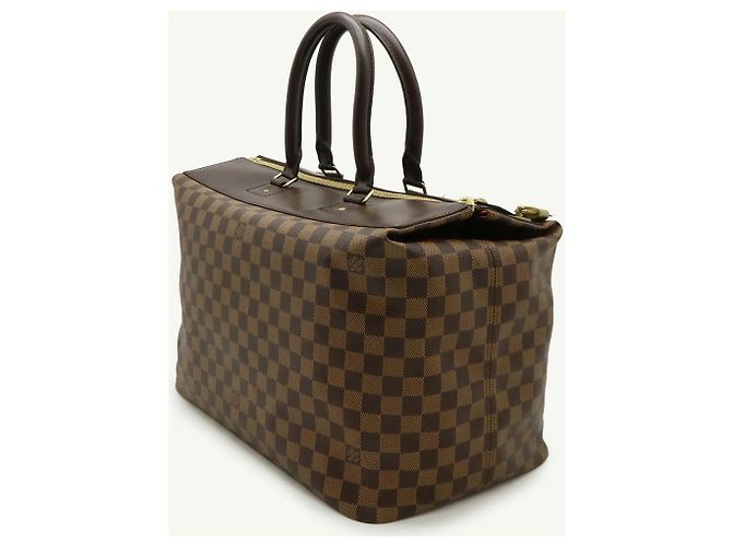 Borsa Boston Damier Greenwich PM Louis Vuitton Marrone - vista 3