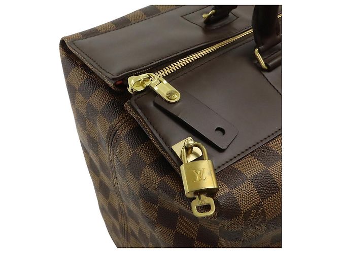 Borsa Boston Damier Greenwich PM Louis Vuitton Marrone - vista 7
