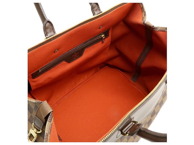 Borsa Boston Damier Greenwich PM Louis Vuitton Marrone - vista 9