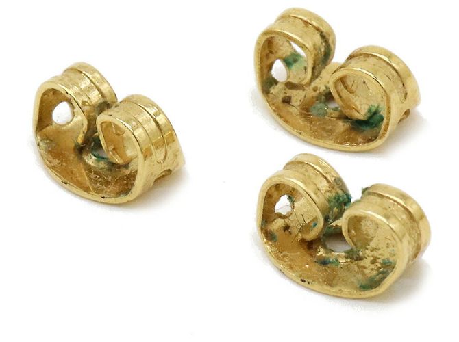 Orecchini Sweet Monogram di Louis Vuitton D'oro Bordò Turchese - vista 5