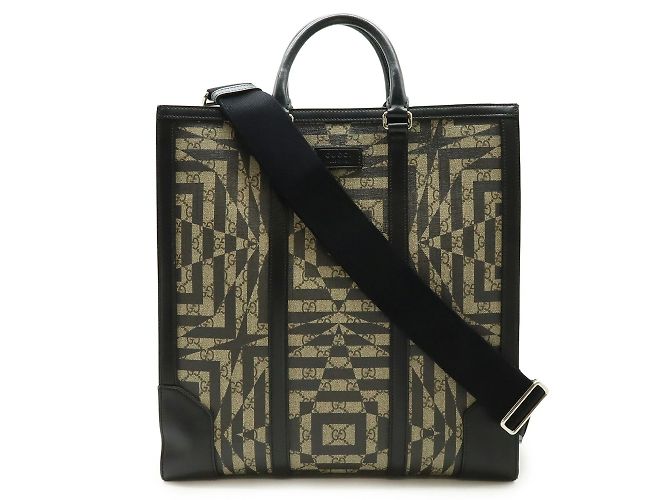 Borsa Tote Gucci GG Kaleidoscope Nero Beige - vista 2