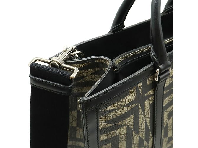 Borsa Tote Gucci GG Kaleidoscope Nero Beige - vista 6