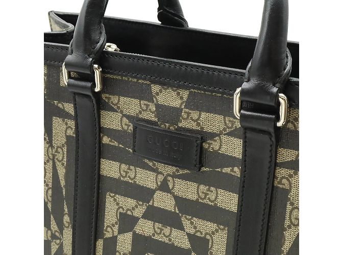 Borsa Tote Gucci GG Kaleidoscope Nero Beige - vista 9