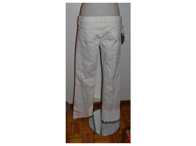 Jeans de algodón blancos 7 For All Mankind Talla 30 - vista 3
