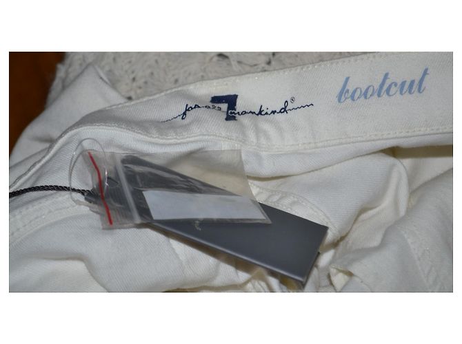 Jeans de algodón blancos 7 For All Mankind Talla 30 - vista 5