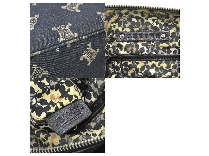 Céline Borsa a spalla in denim Celine Blu - vista 5