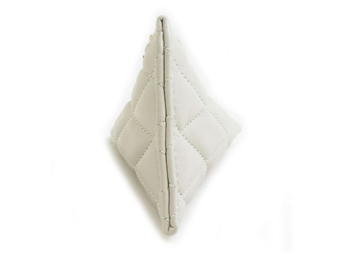 Monedero de cuero marfil Saint Laurent Crudo - vista 3