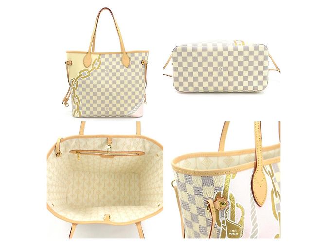 Borsa a mano Damier Azur Louis Vuitton Crudo - vista 3