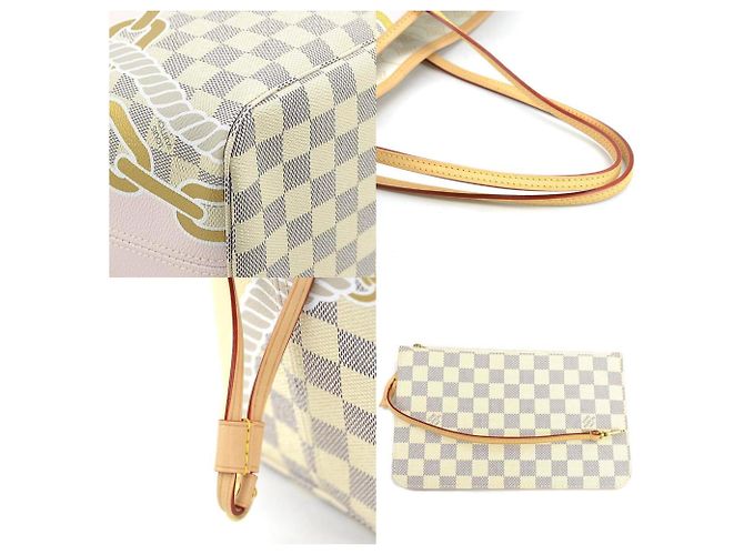 Borsa a mano Damier Azur Louis Vuitton Crudo - vista 4