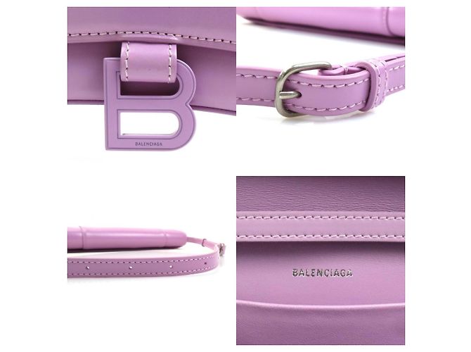 Everyday Borsa a Spalla in Pelle Hourglass di Balenciaga Rosa Porpora - vista 5