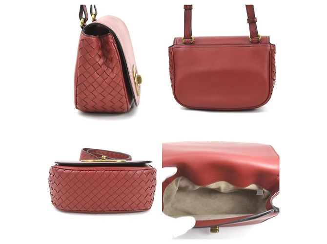Borsa a spalla Intrecciato rossa Bottega Veneta Rosso - vista 2