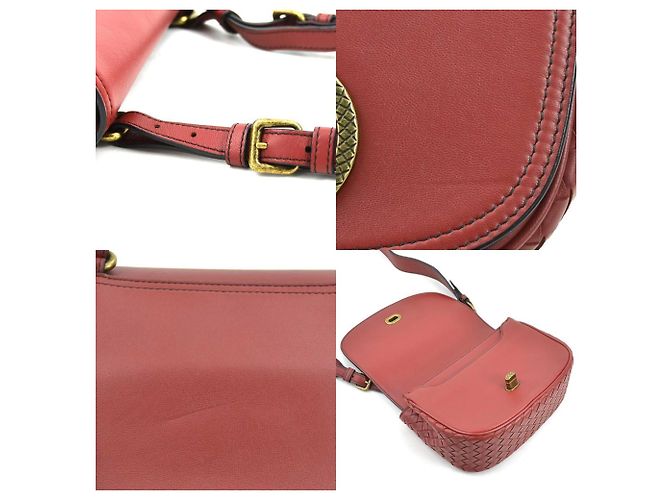 Borsa a spalla Intrecciato rossa Bottega Veneta Rosso - vista 4