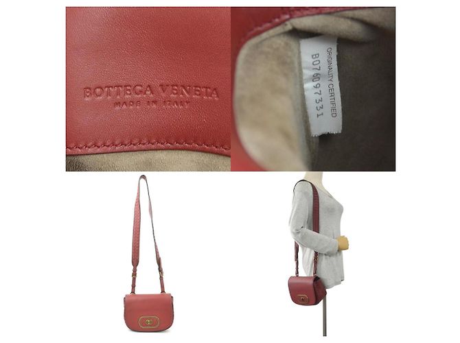 Borsa a spalla Intrecciato rossa Bottega Veneta Rosso - vista 5