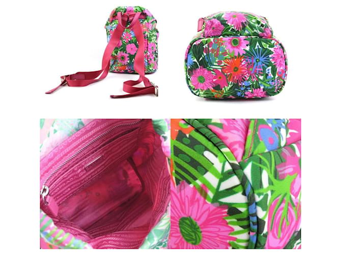 Zaino in nylon multicolore Prada - vista 3
